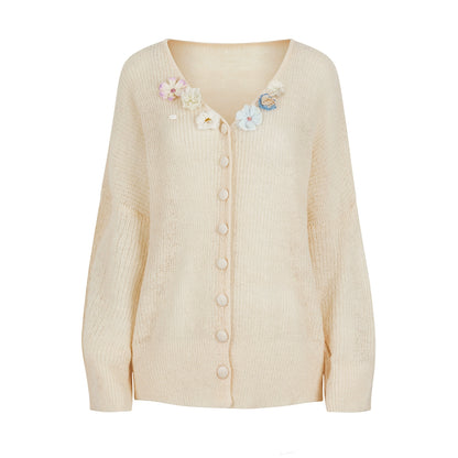 Sweet Floral Knit Sweater