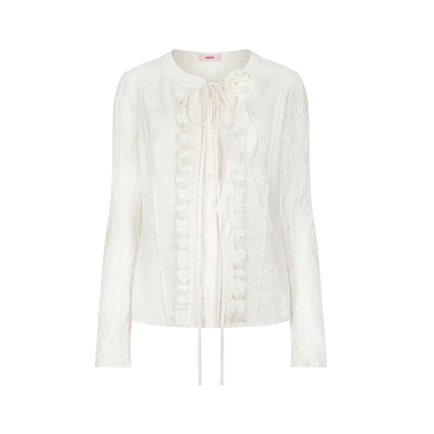Ruffled Vintage White Shirt