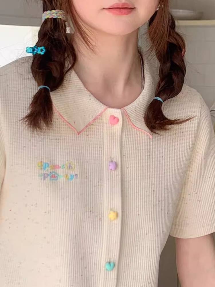 Color dot short sleeve T-shirt