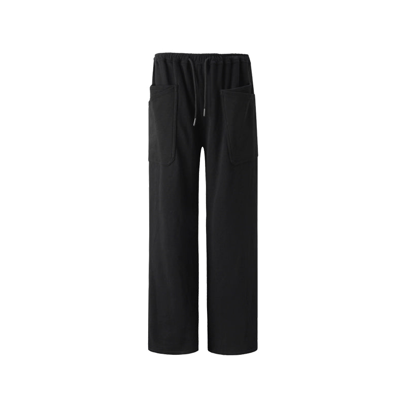 Double-Layer Black Sweatpants