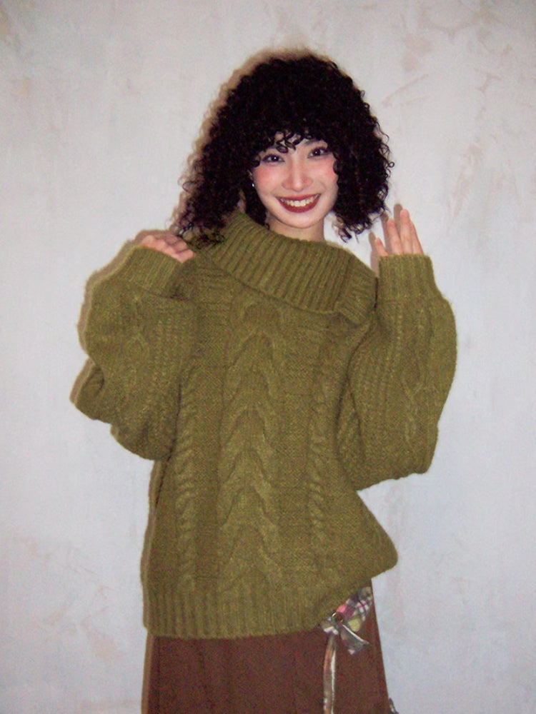 Loose wool sweater