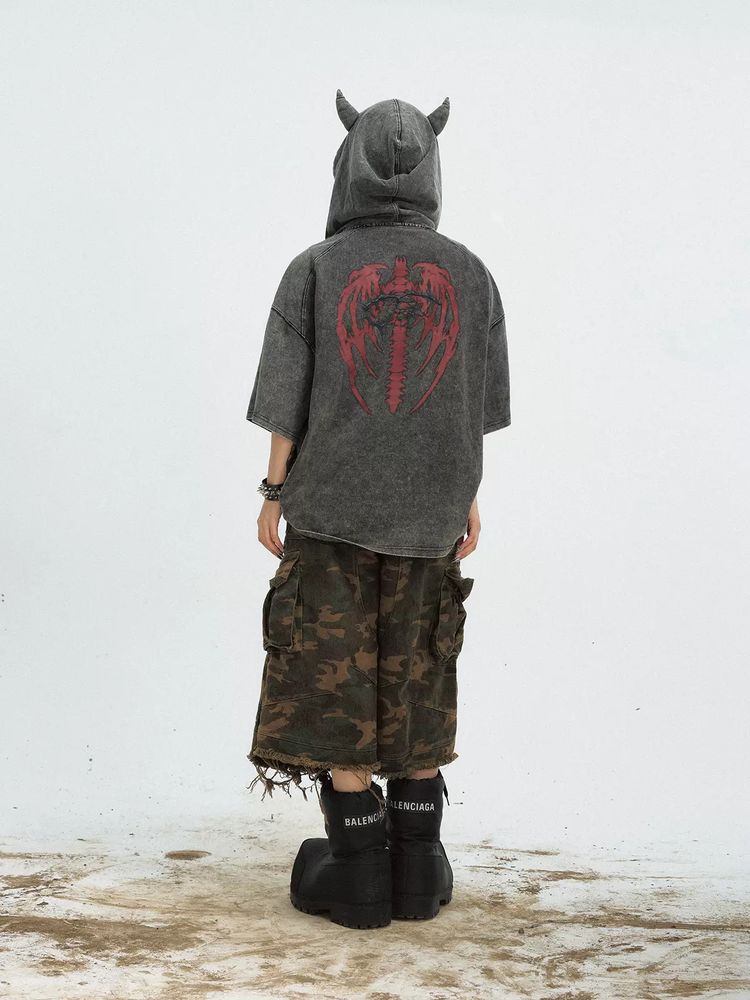 Little devil hooded T-shirt