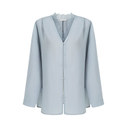 Autumn Lace V-Neck Top