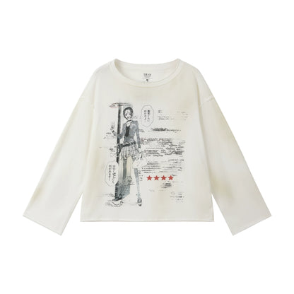 Vintage Distressed Printed Top