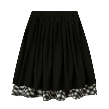 Black & White Winter Swing Skirt