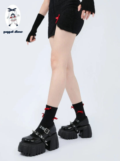 Punk style mary jane shoes