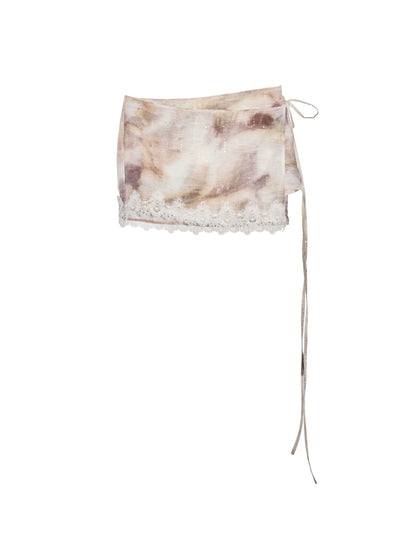 Lace Peplum Halter Skirt