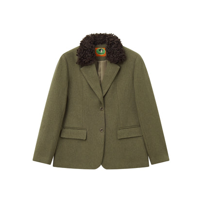 Casual Moss Woolen Suit Jacket