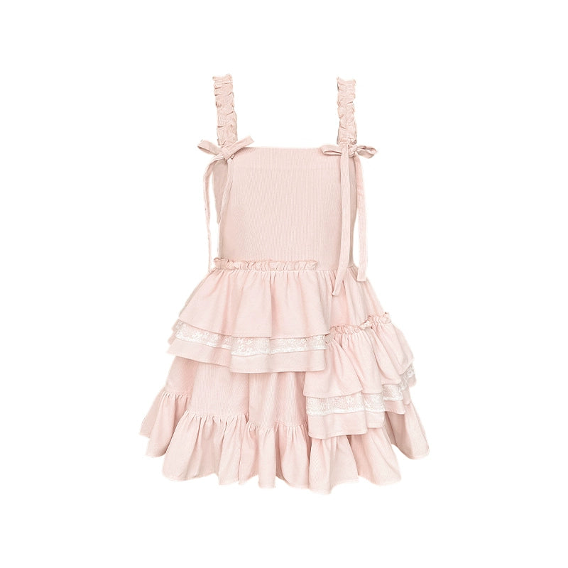 Pink Corduroy Princess Dress