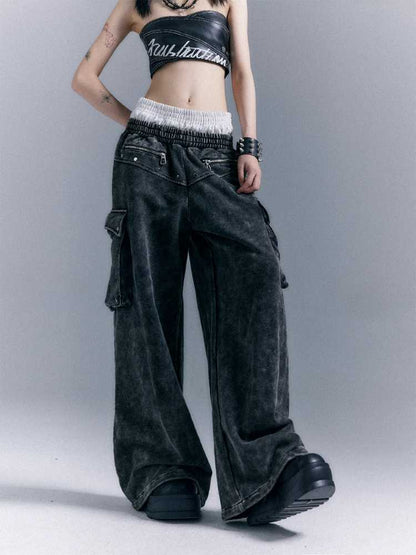 Double waist casual pants