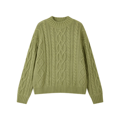 Sheep Wool Cable Knit Sweater