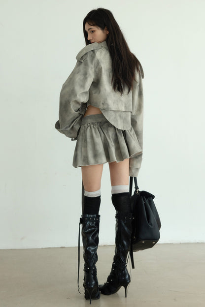 Loose Soil-Dyed Trench Coat