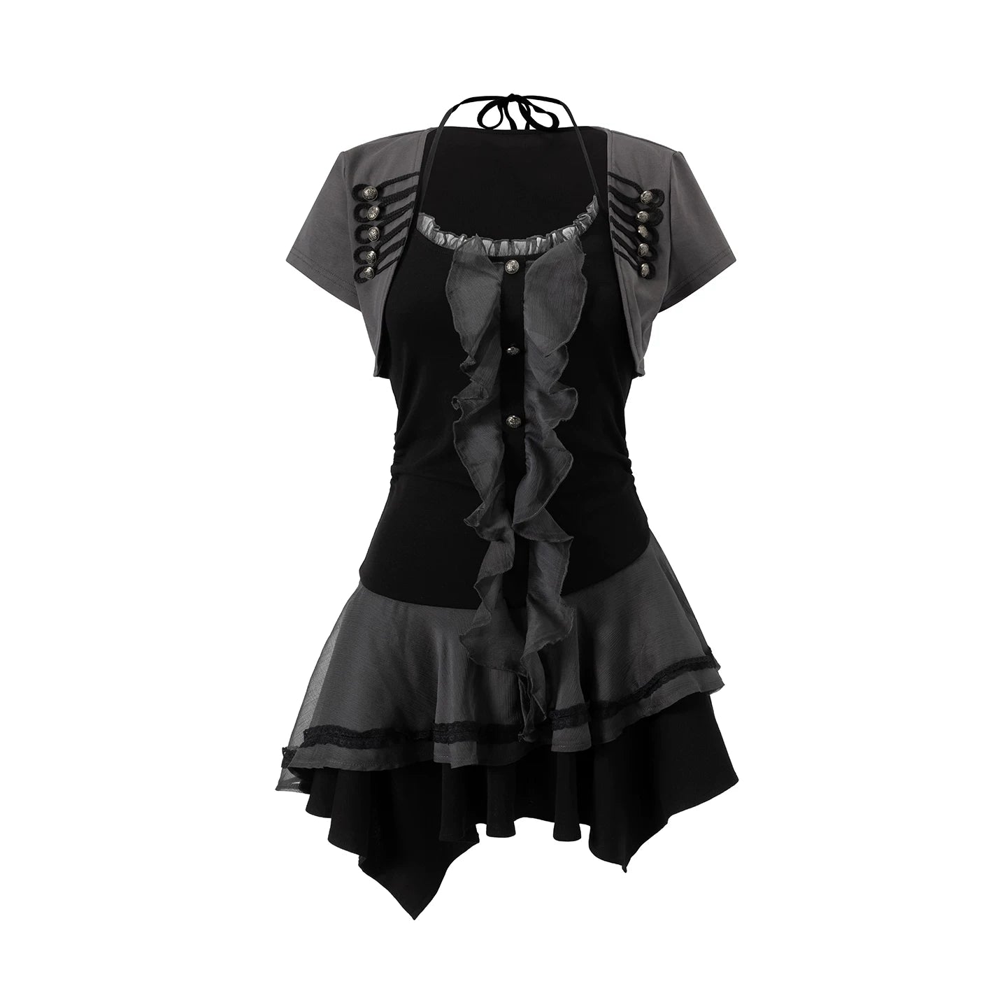 Napoleon Lace Ruffle Dress Set