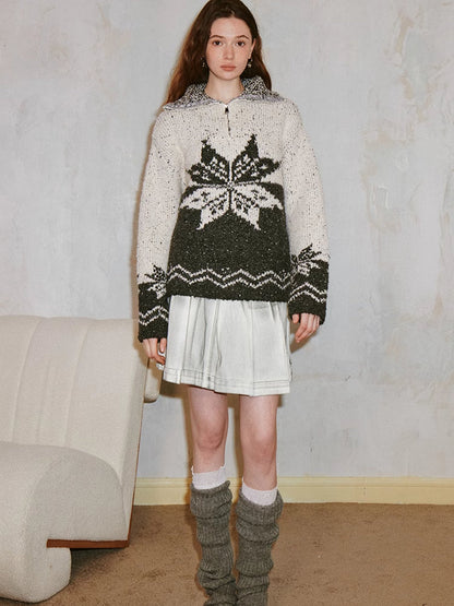 Retro loose wool sweater