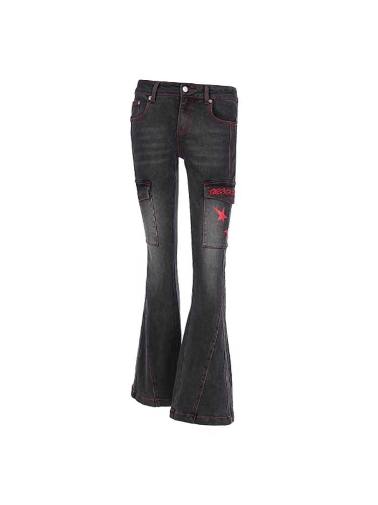 Stretch slim fit bootcut jeans