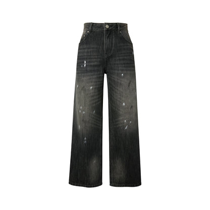 American Retro Distressed Wide-Leg Pants