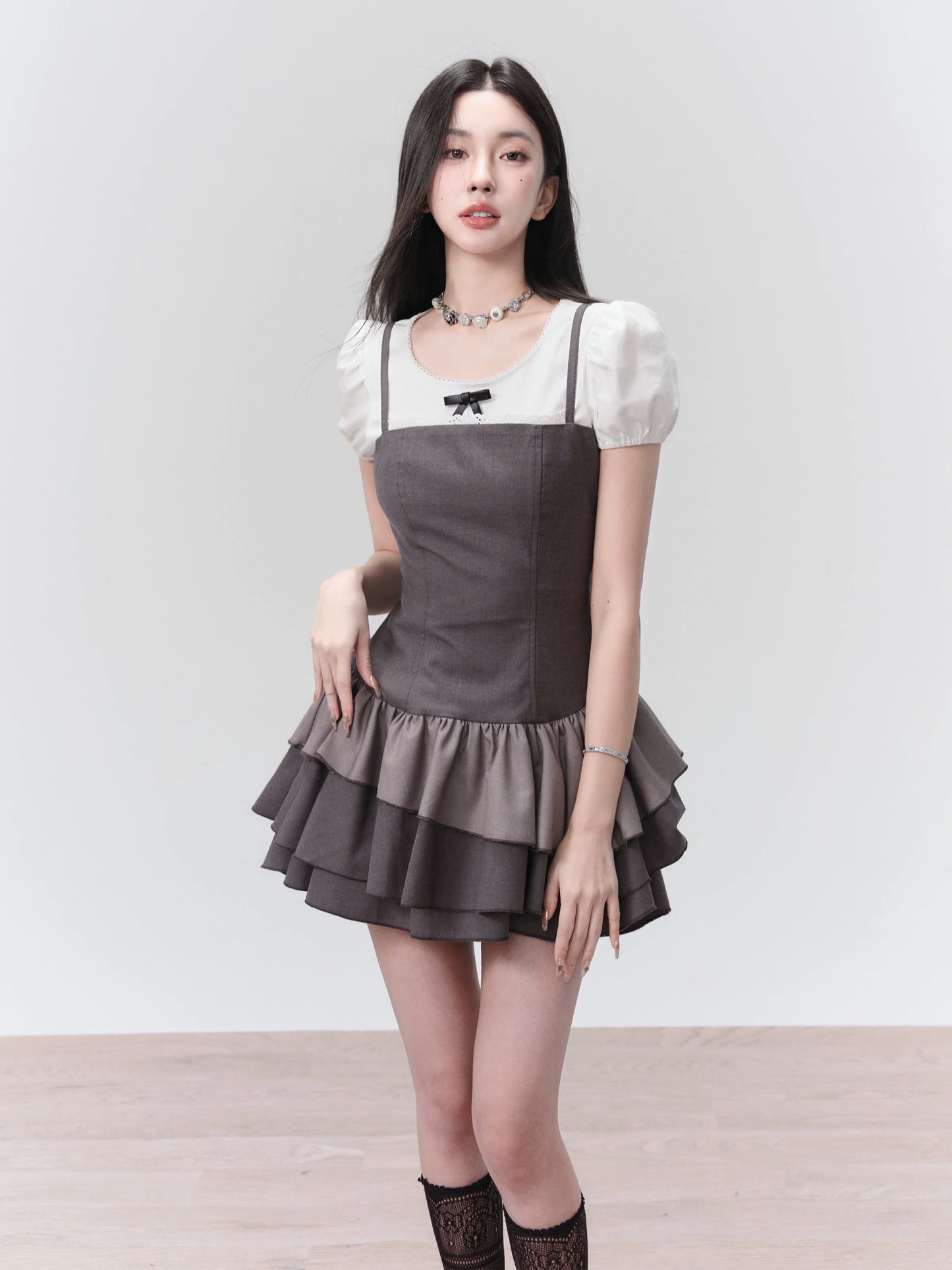 Stitched Suspender Princess Dress