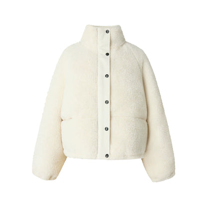White Faux Shearling Jacket