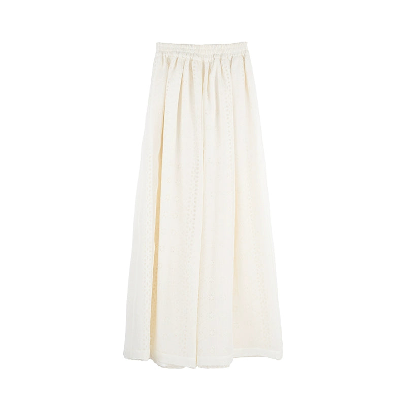 Beige Wide Leg Trousers