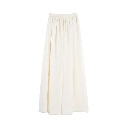 Beige Wide Leg Trousers