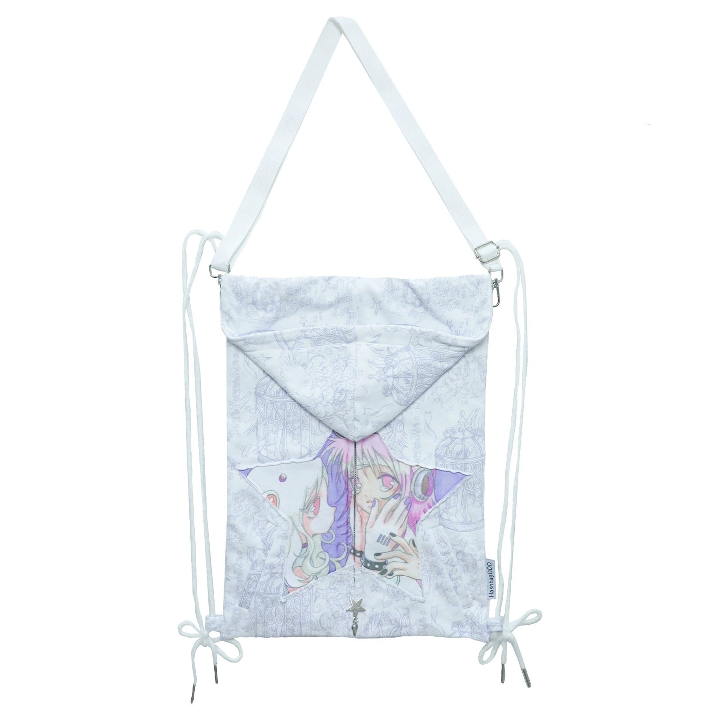 Dreamcore Double Shoulder Sweatshirt Drawstring Bag