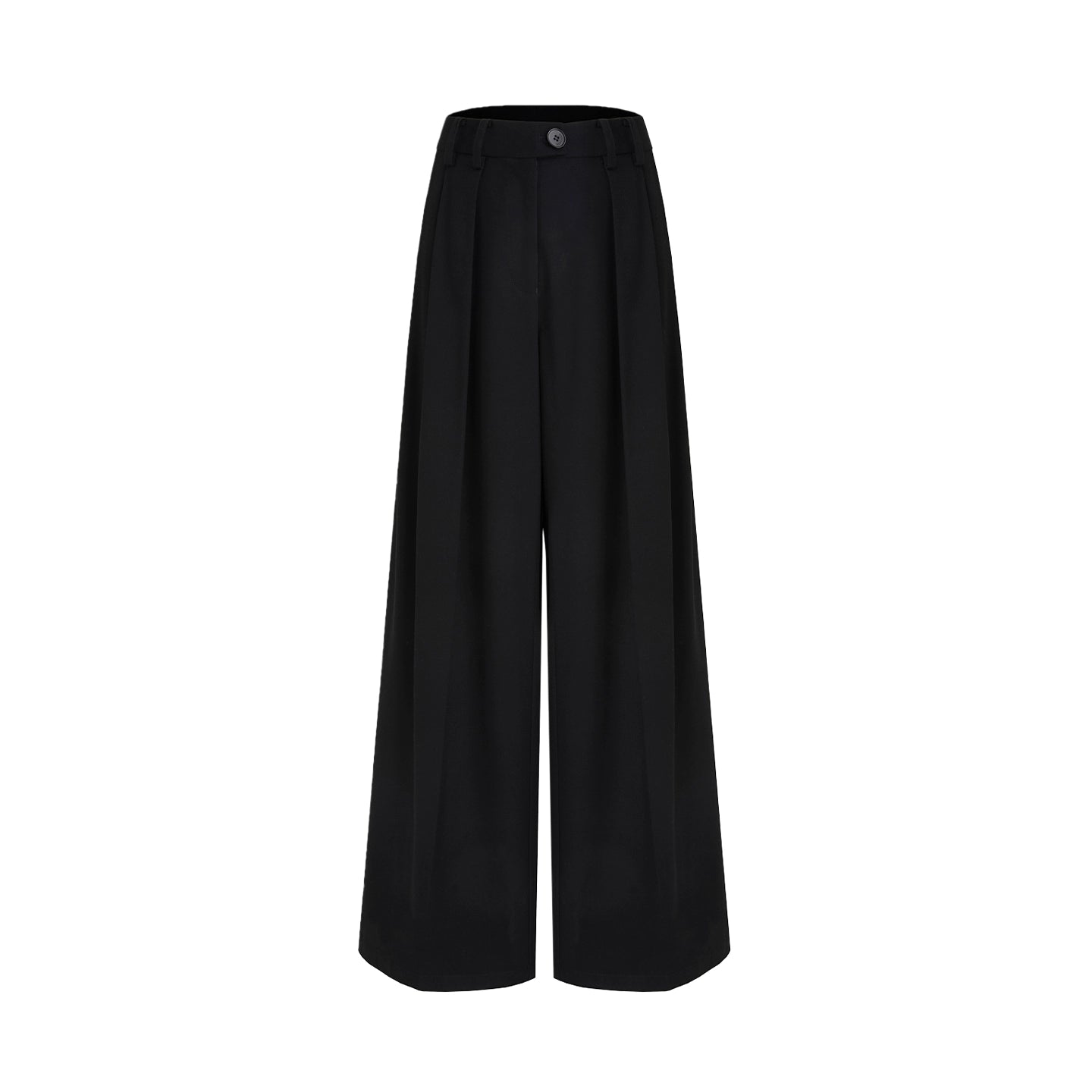 Classic Pleated Wide-Leg Pants