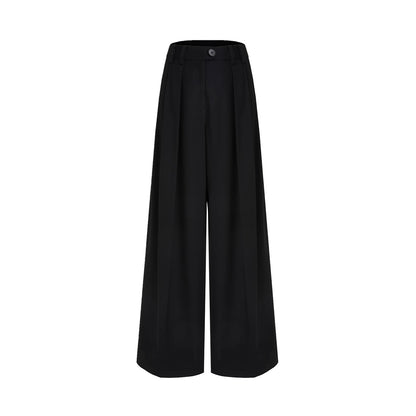 Classic Pleated Wide-Leg Pants