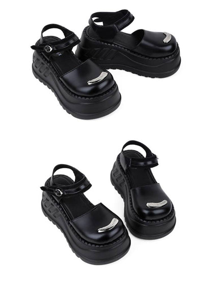 Punk round toe sandals