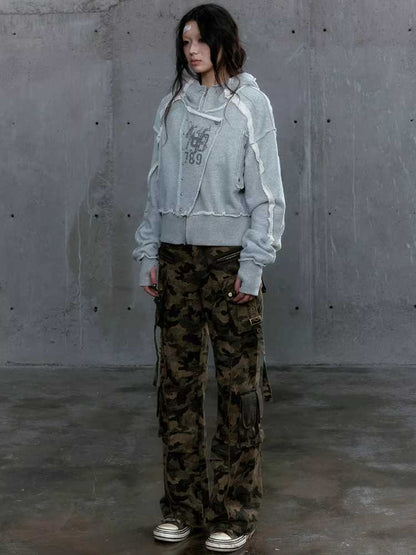 Camouflage multi-pocket pants