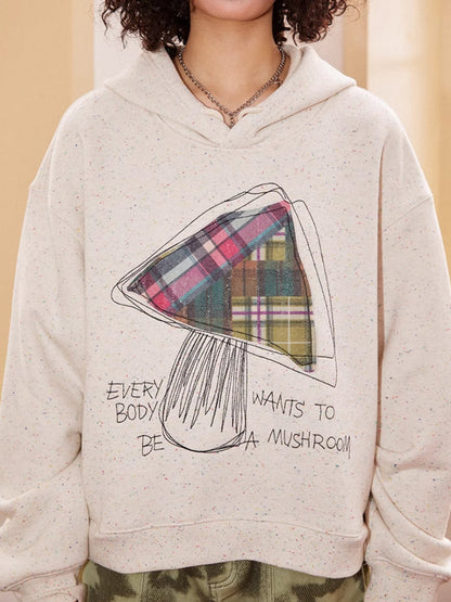 Hooded embroidered sweatshirt