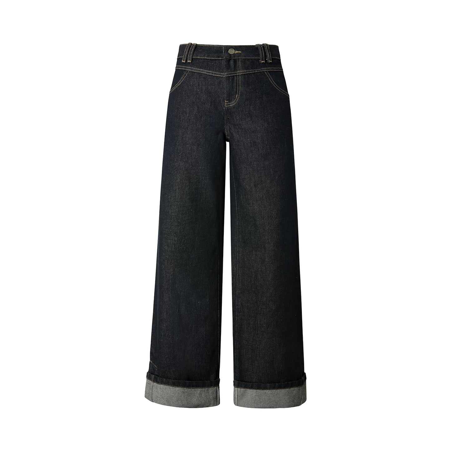 Schwarze Destroyed-Denim-Hose