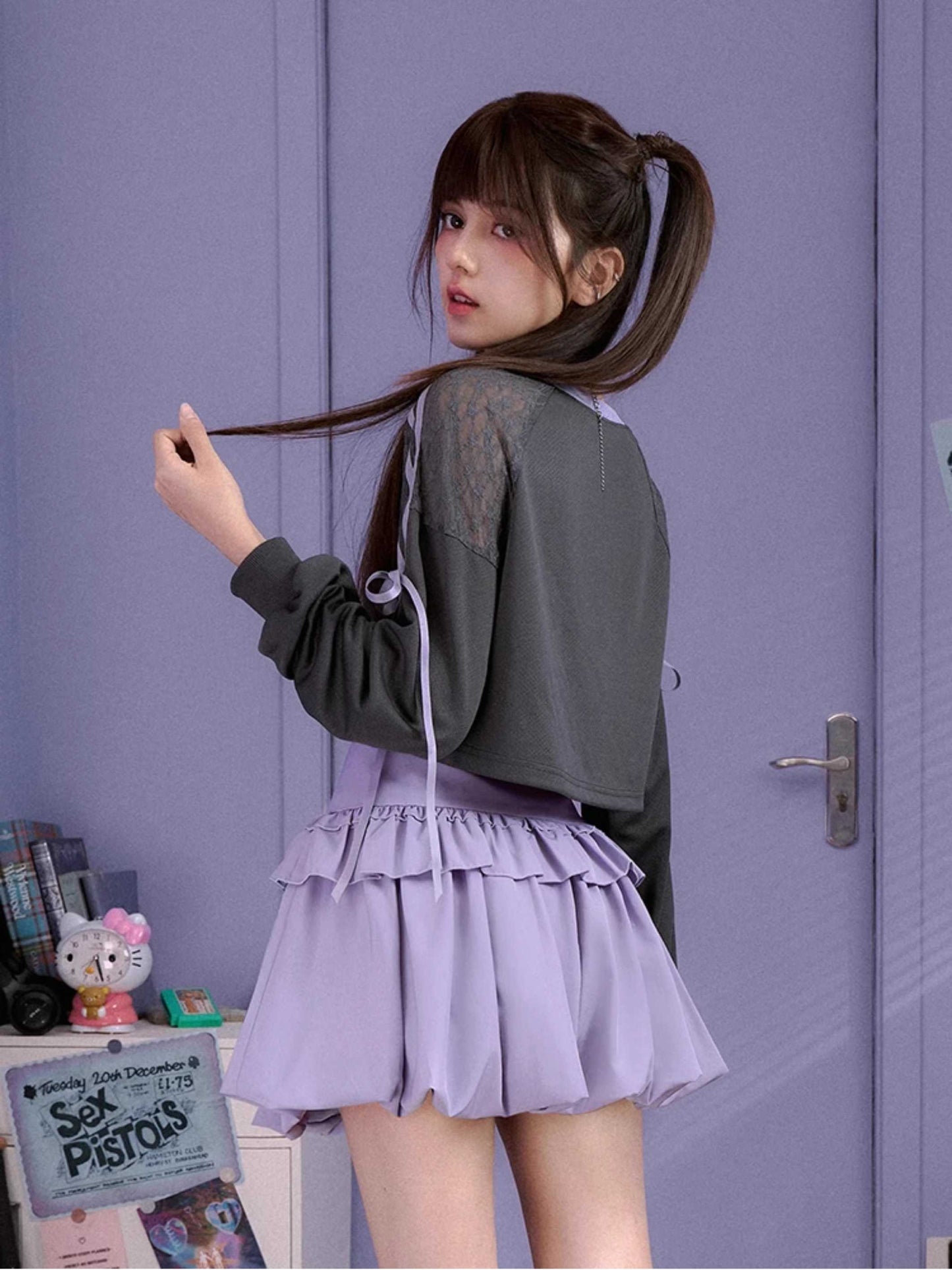 Purple bud skirt