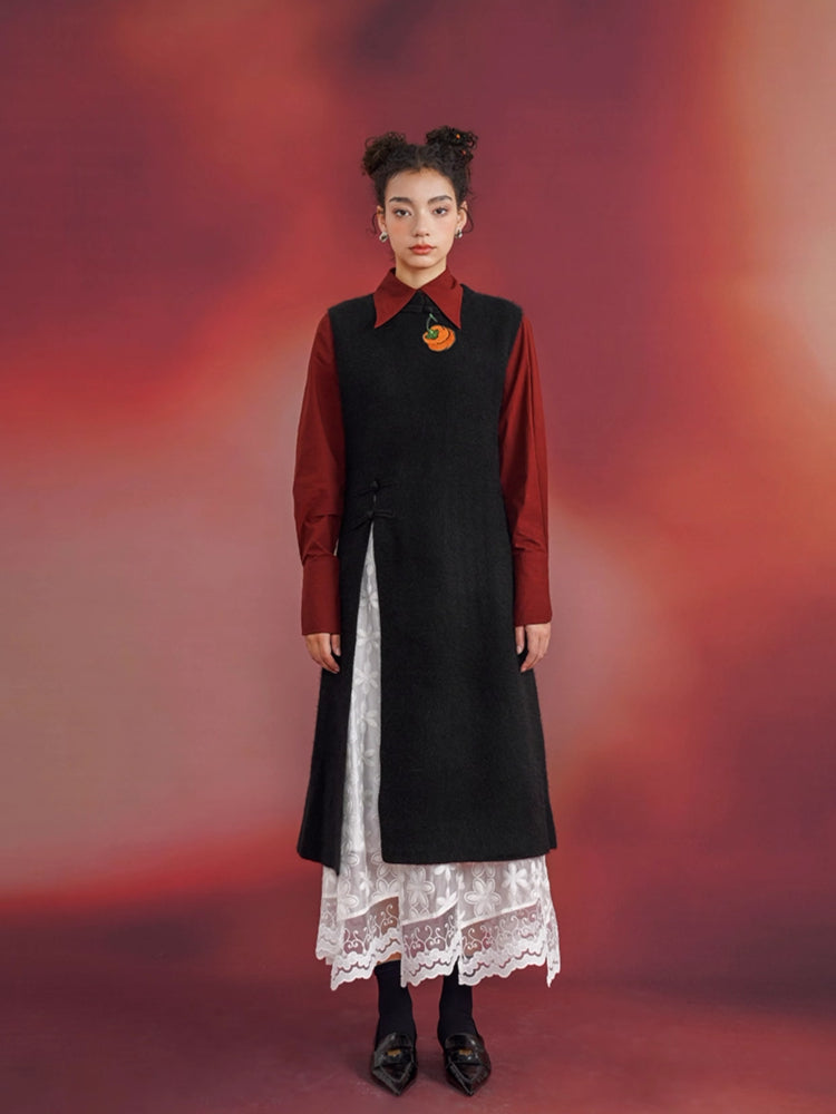 Chinese embroidery vest dress