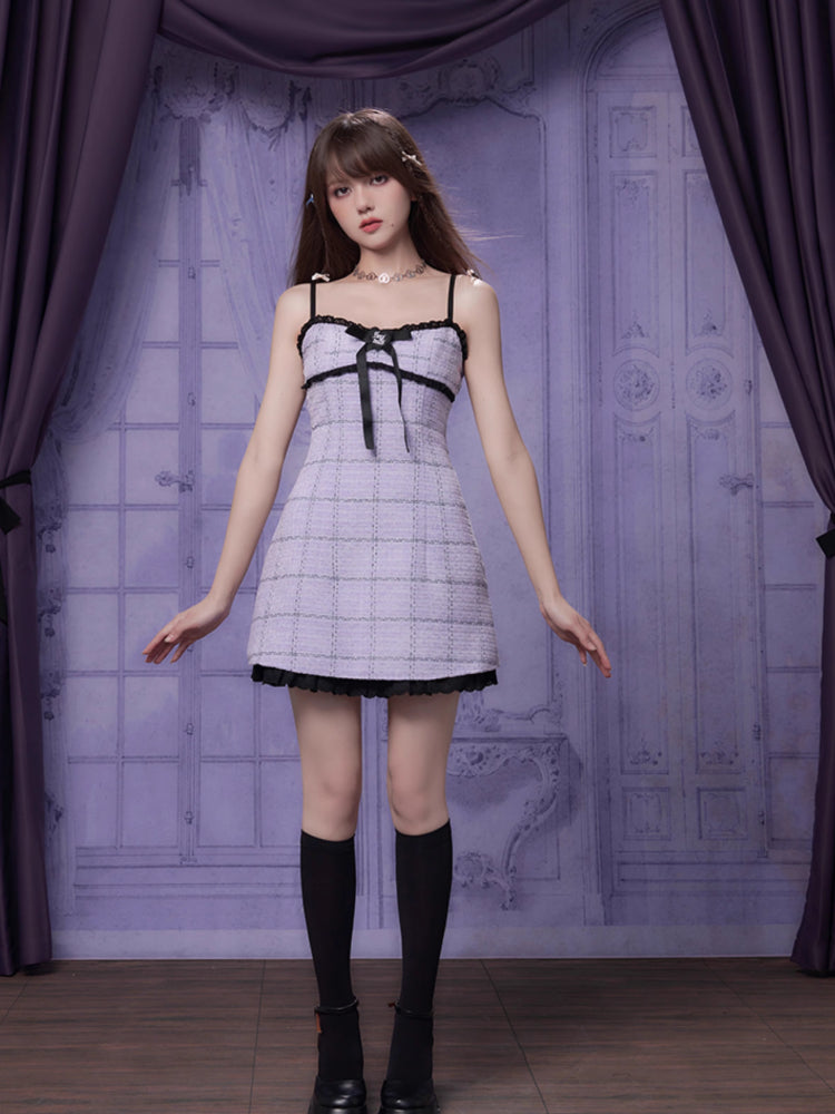 Slim suspender dress