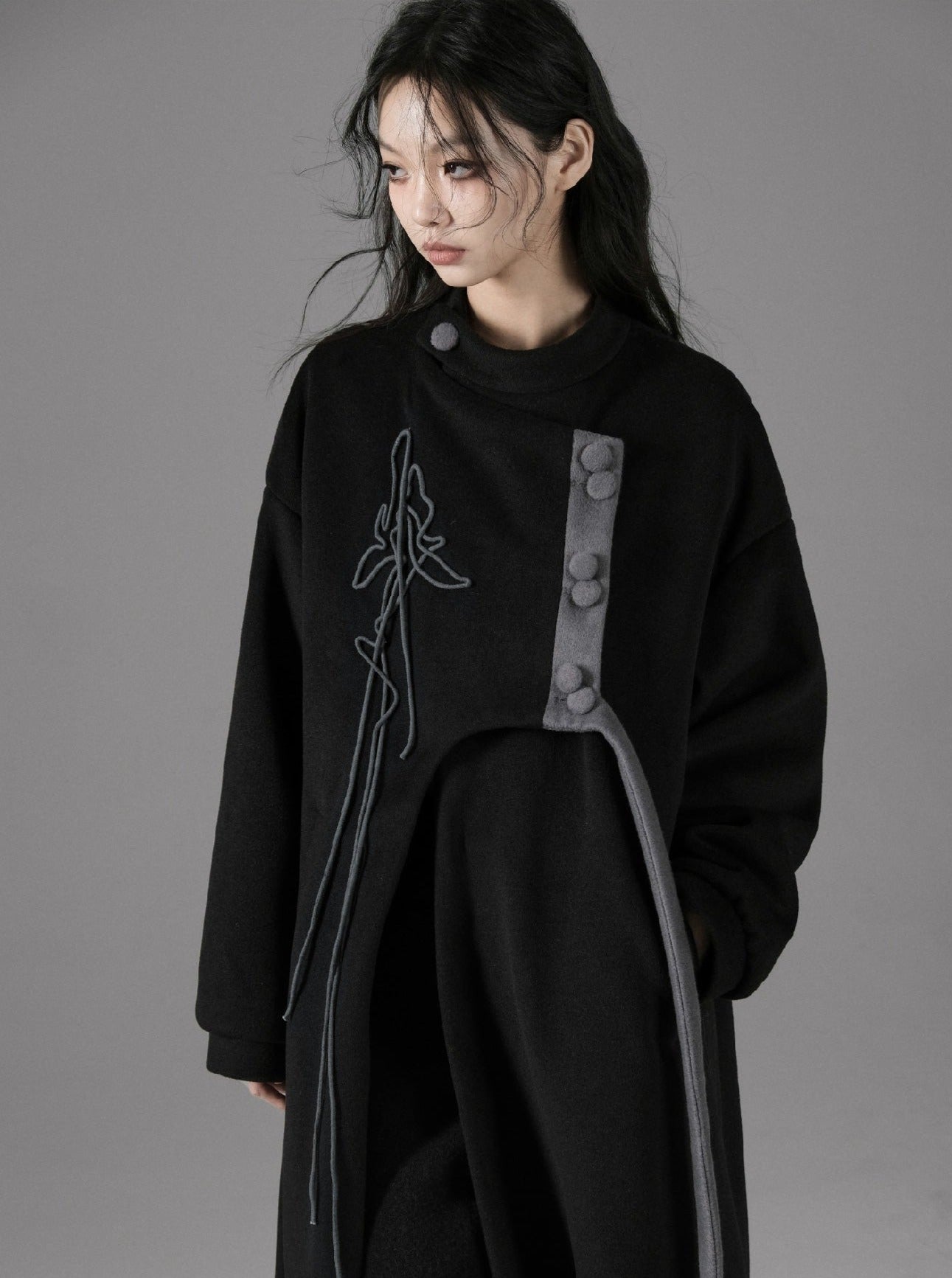 Chinese style tweed coat