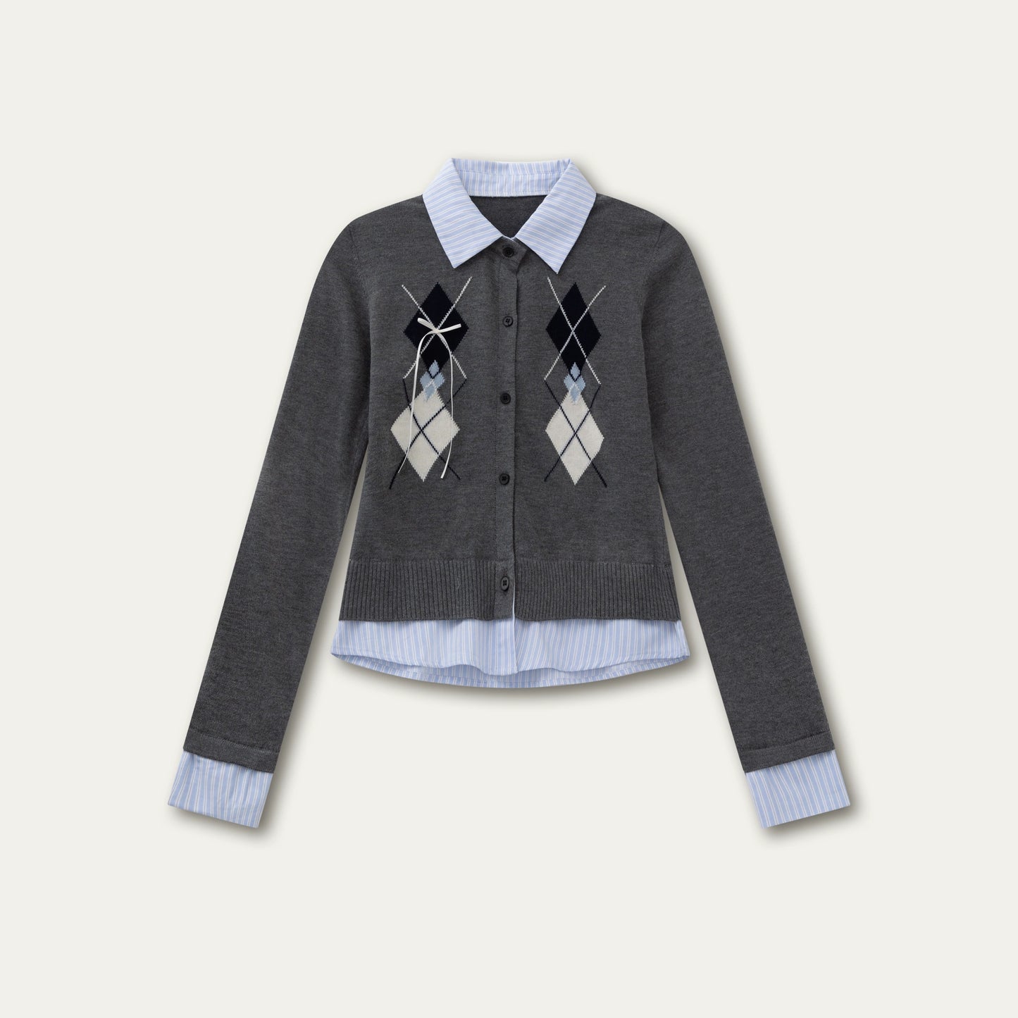 Vintage Rhombus Knit Sweater Top