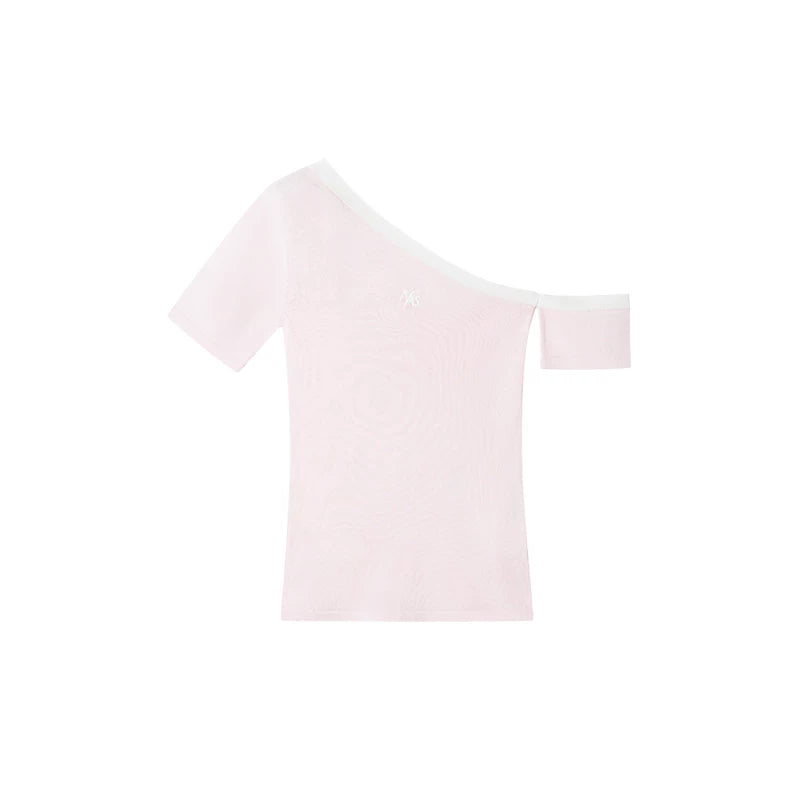 Asymmetrical Ice Linen Top