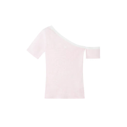 Asymmetrical Ice Linen Top