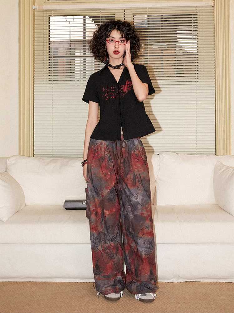 Casual loose printed pants