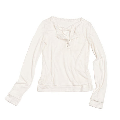 Layered Wave Lace Top