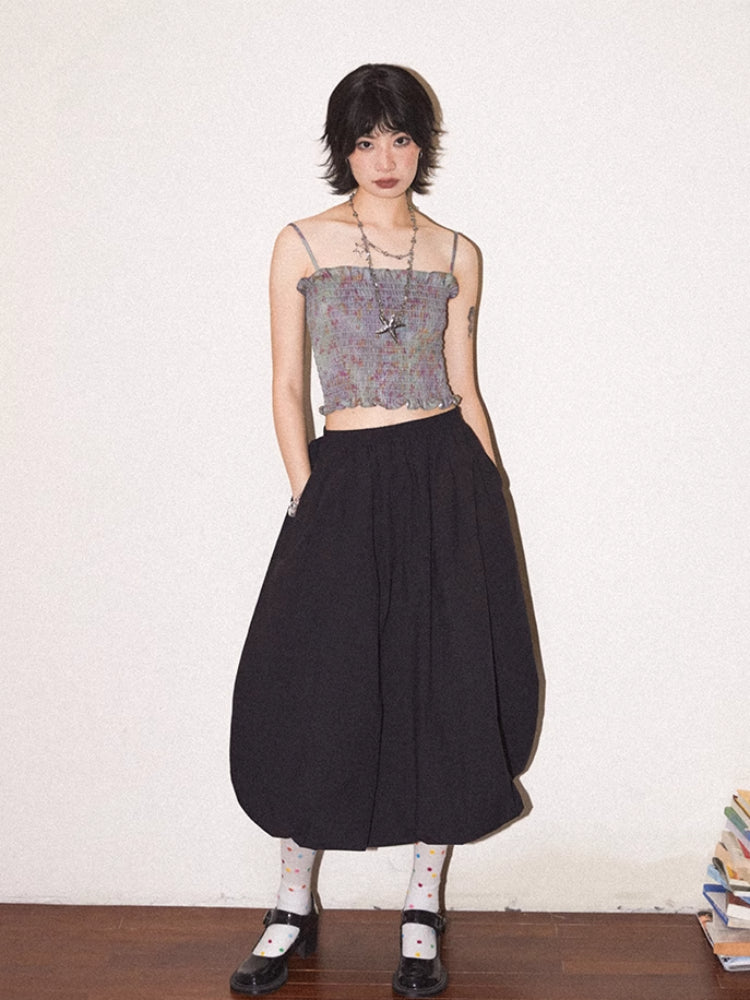 4 Color Bud Long Skirt