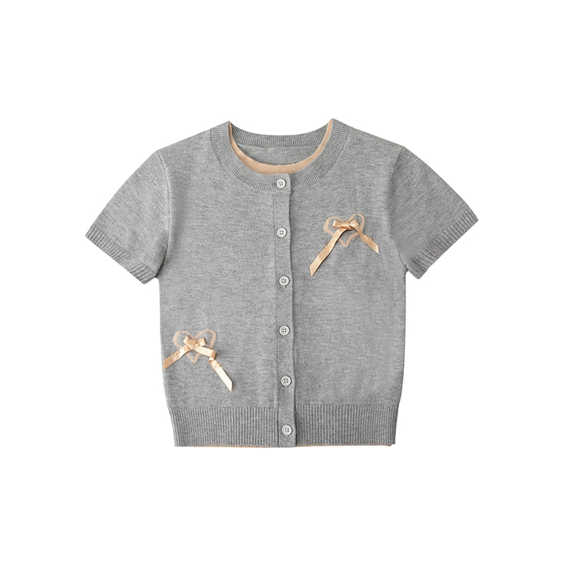 Vintage Gray Knit A-line Skirt Set-Up