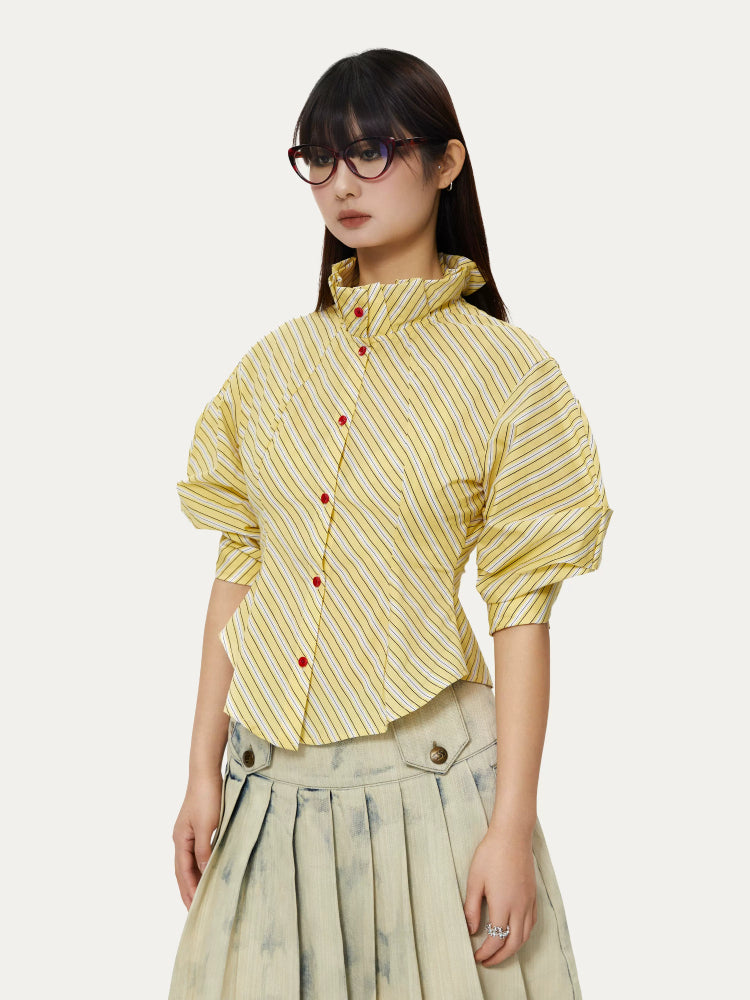 Striped retro short shirt