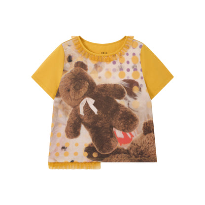 Polka Dot Bear Lace Tee