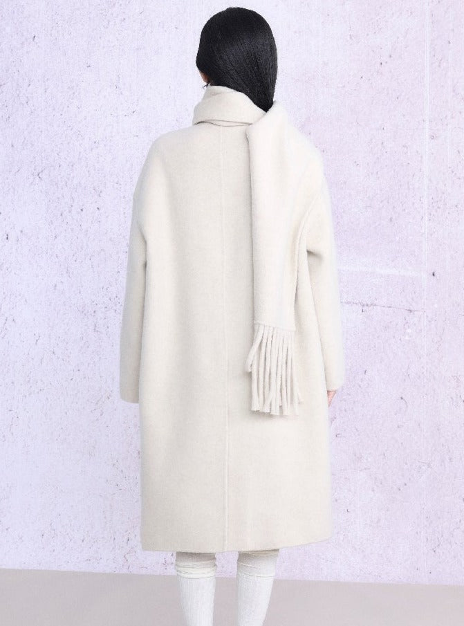 Wool handmade double-sided Coat (free scarf)