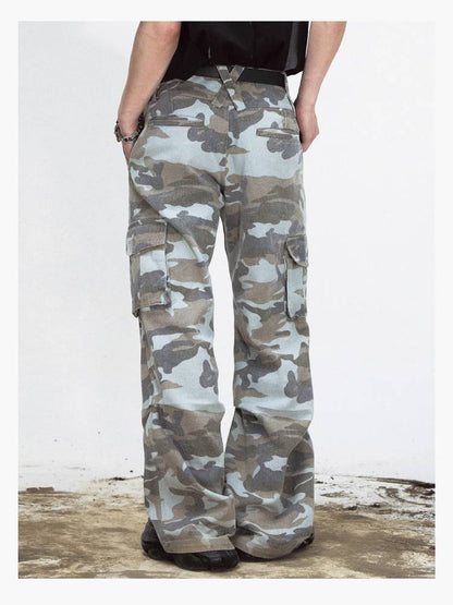 Camouflage loose wide leg pants