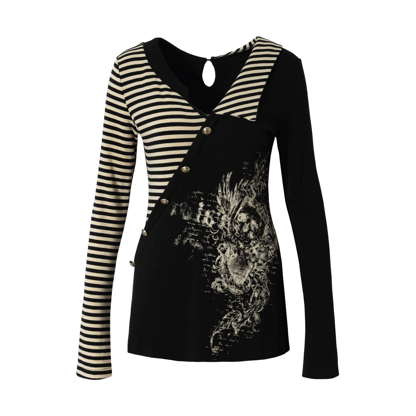 Vintage Striped Knitted Top