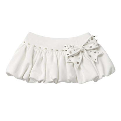 Studded Bow Pumpkin Skirt