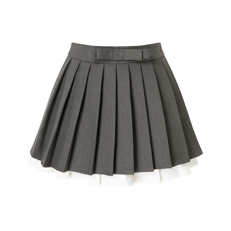 High-Waisted A-Line Pleated Skirt