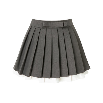 High-Waisted A-Line Pleated Skirt